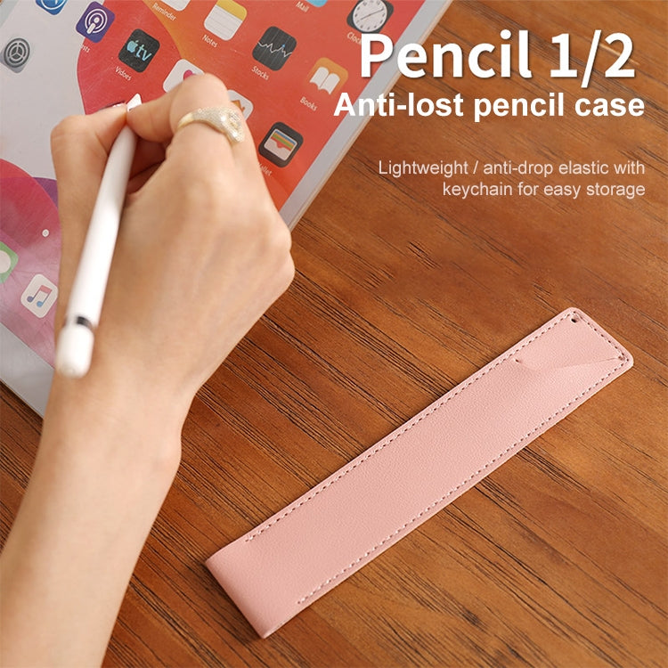 PU Leather Shockproof Protective Case for Apple Pencil 1 / 2(Pink)
