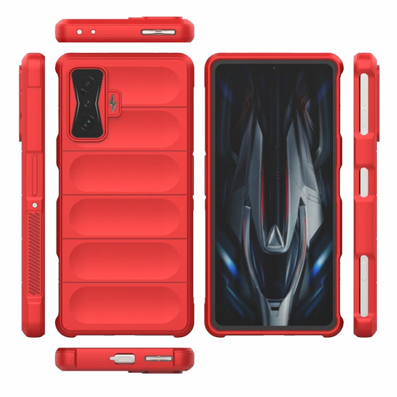 For Xiaomi Redmi K50 Gaming Magic Shield TPU + Flannel Phone Case(Grey)
