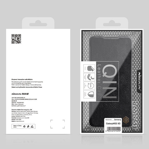 For Samsung Galaxy M33 5G NILLKIN QIN Series Crazy Horse Texture Leather Case(Black)