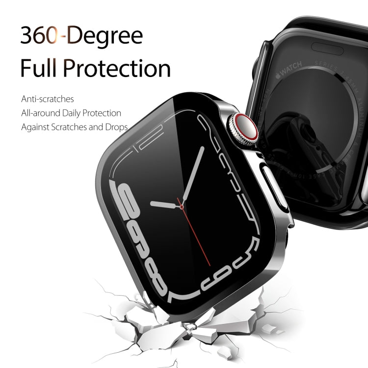 DUX DUCIS Electroplated PC Watch Case For Apple Watch Series 9 / 8 / 7 45mm(Black) - Watch Cases by DUX DUCIS