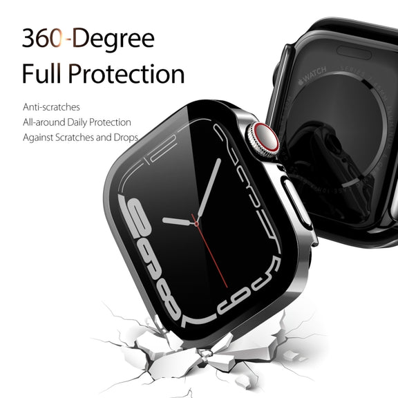 DUX DUCIS Electroplated PC Watch Case For Apple Watch Series 9 / 8 / 7 45mm(Black) - Watch Cases by DUX DUCIS