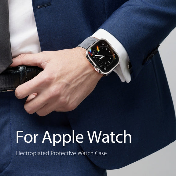 DUX DUCIS Electroplated PC Watch Case For Apple Watch Series 9 / 8 / 7 45mm(Black) - Watch Cases by DUX DUCIS