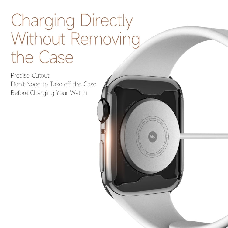 DUX DUCIS Samo Series Electroplated TPU Watch Case For Apple Watch Series 9 / 8 / 7 45mm(Black)