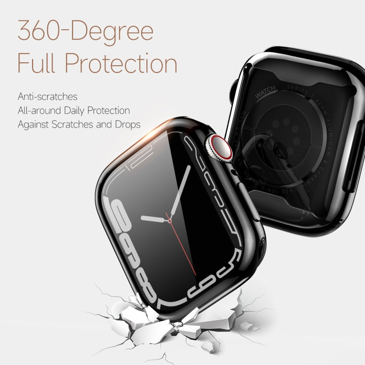 DUX DUCIS Samo Series Electroplated TPU Watch Case For Apple Watch Series 9 / 8 / 7 45mm(Black)