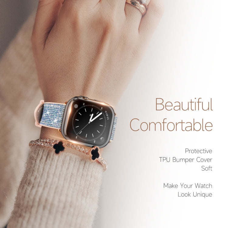 DUX DUCIS Samo Series Electroplated TPU Watch Case For Apple Watch Series 9 / 8 / 7 45mm(Black)
