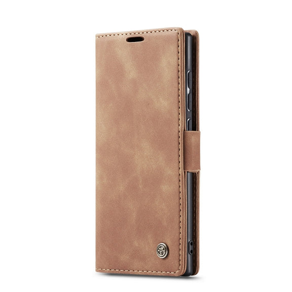 For Galaxy A81 / Note 10 Lite CaseMe Multifunctional Horizontal Flip Leather Case, with Card Slot & Holder & Wallet(Brown)