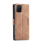 For Galaxy A81 / Note 10 Lite CaseMe Multifunctional Horizontal Flip Leather Case, with Card Slot & Holder & Wallet(Brown)