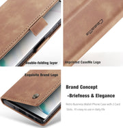 For Galaxy A81 / Note 10 Lite CaseMe Multifunctional Horizontal Flip Leather Case, with Card Slot & Holder & Wallet(Brown)