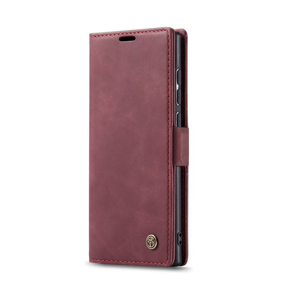 For Galaxy A81 / Note 10 Lite CaseMe Multifunctional Horizontal Flip Leather Case, with Card Slot & Holder & Wallet(Wine Red)