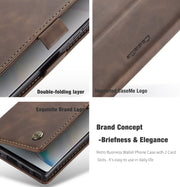 For Galaxy A81 / Note 10 Lite CaseMe Multifunctional Horizontal Flip Leather Case, with Card Slot & Holder & Wallet(Coffee)