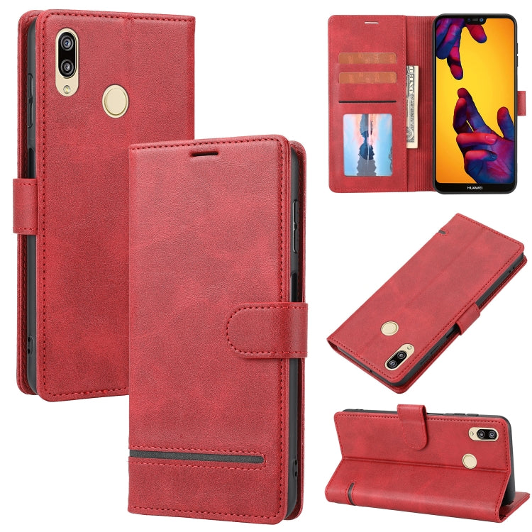 For Huawei P20 Lite Classic Wallet Flip Leather Phone Case(Red)