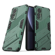 For Xiaomi 12 Lite Punk Armor PC + TPU Phone Case with Holder(Green)