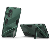 For Xiaomi 12 Lite Punk Armor PC + TPU Phone Case with Holder(Green)