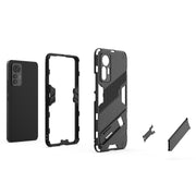 For Xiaomi 12 Lite Punk Armor PC + TPU Phone Case with Holder(Green)