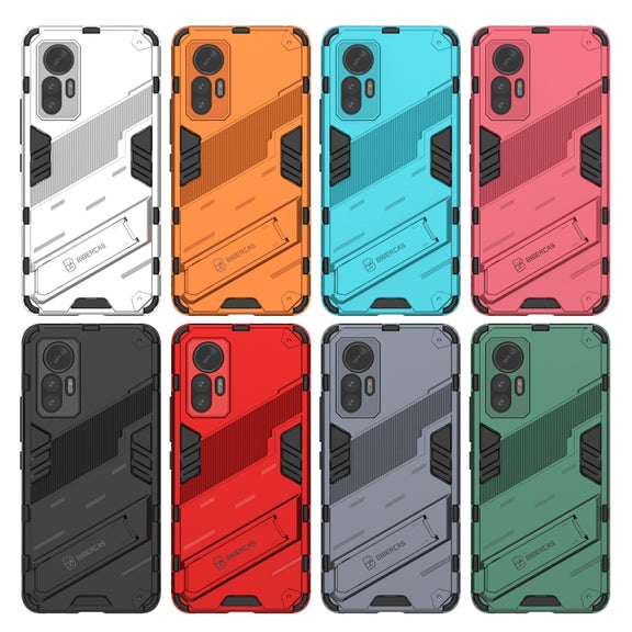 For Xiaomi 12 Lite Punk Armor PC + TPU Phone Case with Holder(Green)