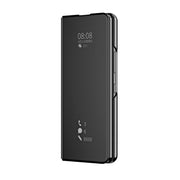 For Samsung Galaxy Z Fold3 Accurate Hole Horizontal Flip Mirror Shockproof Phone Case(Black)