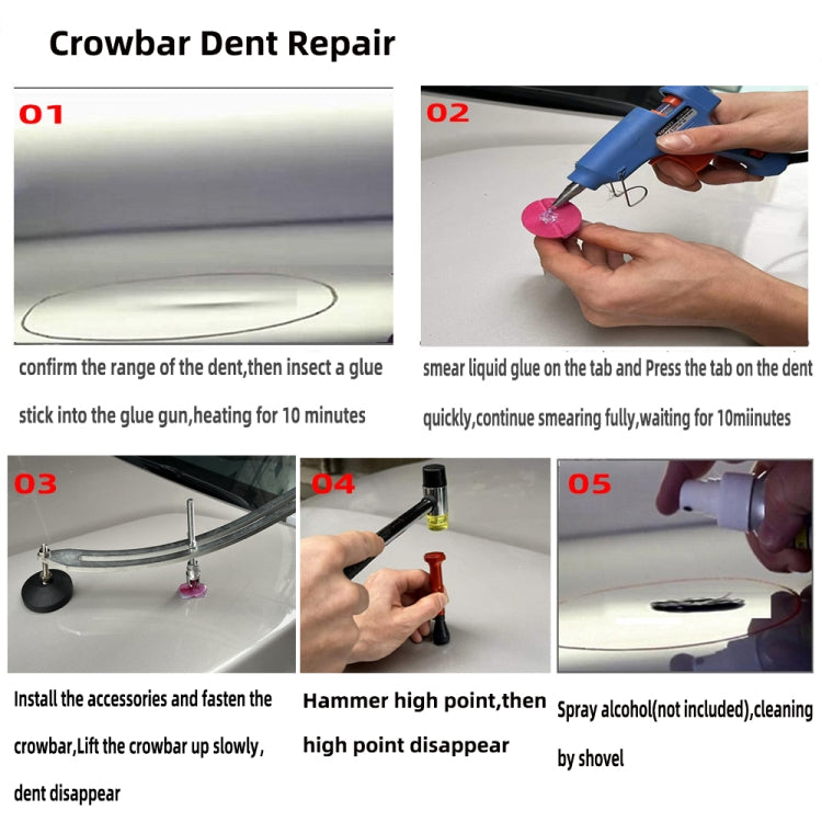 N1 76 in 1 Car Paintless Dent Removal Fender Damage Repair Puller Lifter, Plug Type:EU Plug
