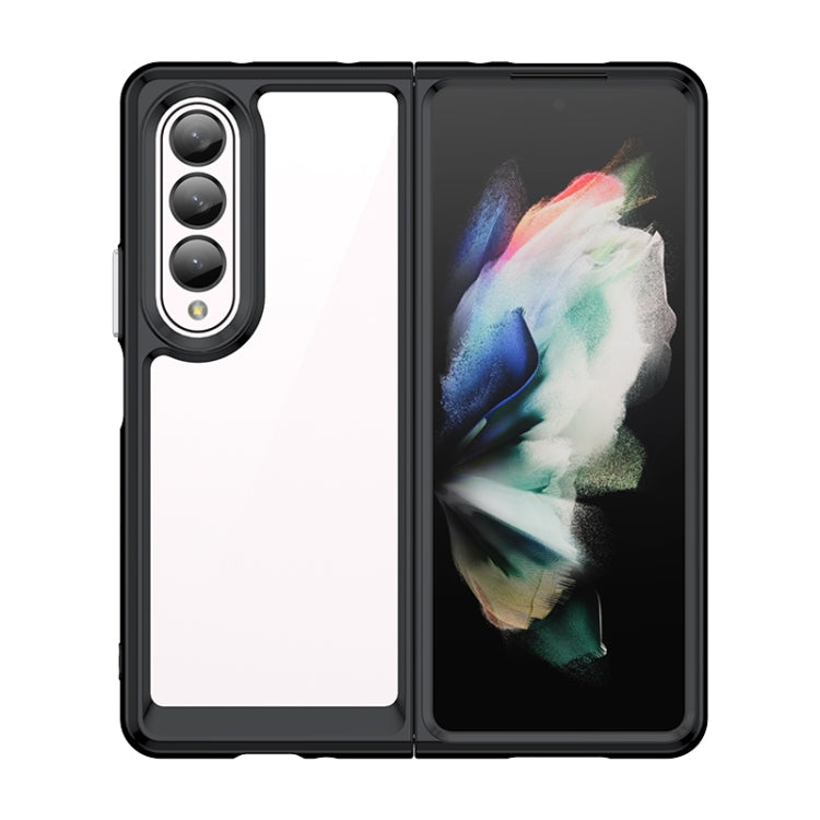 For Samsung Galaxy Z Fold4 5G Colorful Series Acrylic + TPU Phone Case(Black)