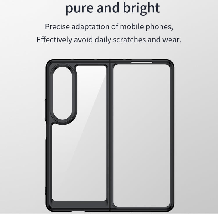 For Samsung Galaxy Z Fold4 5G Colorful Series Acrylic + TPU Phone Case(Black)