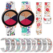 For Samsung Galaxy Watch4 20mm Transparent Printed TPU Silicone Watch Band(10)