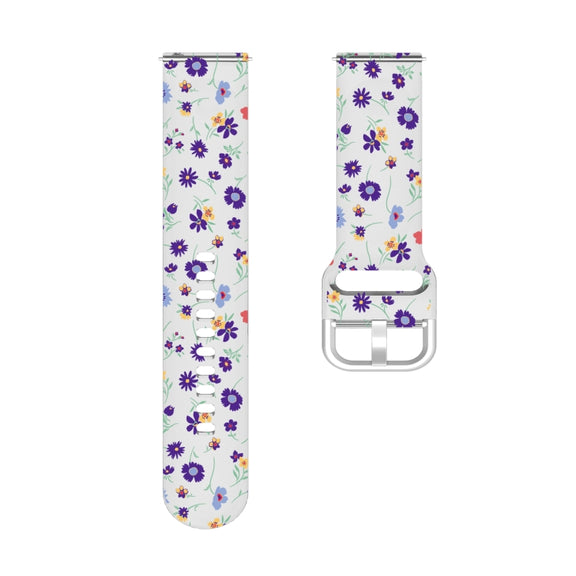 For Huawei Watch GT 3 Pro 22mm Transparent Printed TPU Silicone Watch Band(6)