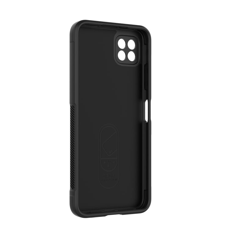 For Samsung Galaxy A22 5G Magic Shield TPU + Flannel Phone Case(Dark Blue)