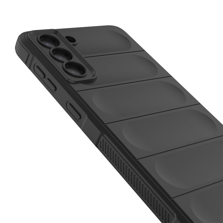 For Samsung Galaxy S21+ 5G Magic Shield TPU + Flannel Phone Case(Black)