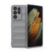 For Samsung Galaxy S21 Ultra  5G Magic Shield TPU + Flannel Phone Case(Grey)