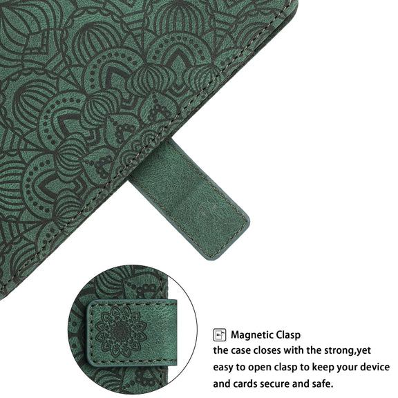 For Xiaomi Redmi Note 7 / Note 7 Pro Mandala Embossed Flip Leather Phone Case(Green)