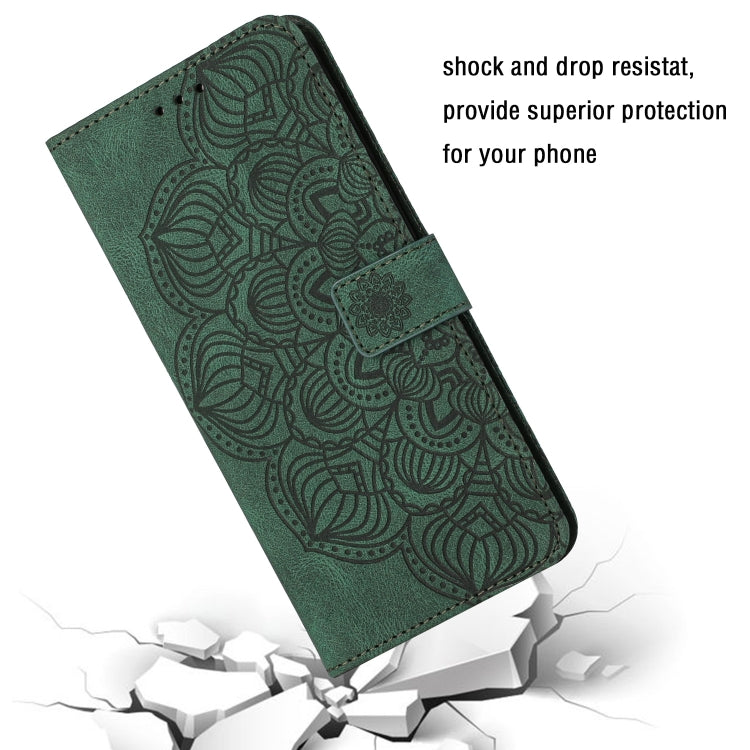 For Xiaomi Redmi Note 7 / Note 7 Pro Mandala Embossed Flip Leather Phone Case(Green)