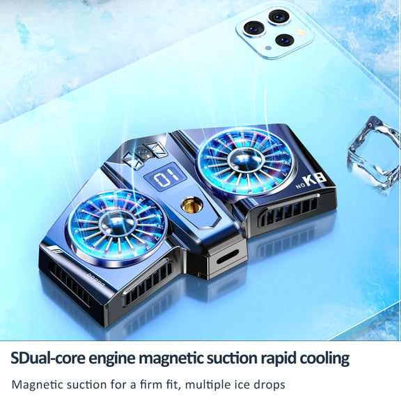 K8A Twin Turbo Semiconductor Magnetic Tablet Computer Radiator(Gun Color)