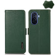 For Huawei nova Y70 Plus KHAZNEH Side-Magnetic Litchi Genuine Leather RFID Phone Case(Green) - Huawei Cases by PMC TechLife | Online Shopping South Africa | PMC TechLife | Buy Now Pay Later Mobicred