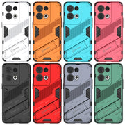 For OPPO Reno8 Pro Punk Armor 2 in 1 PC + TPU Shockproof Phone Case with Invisible Holder(Blue)