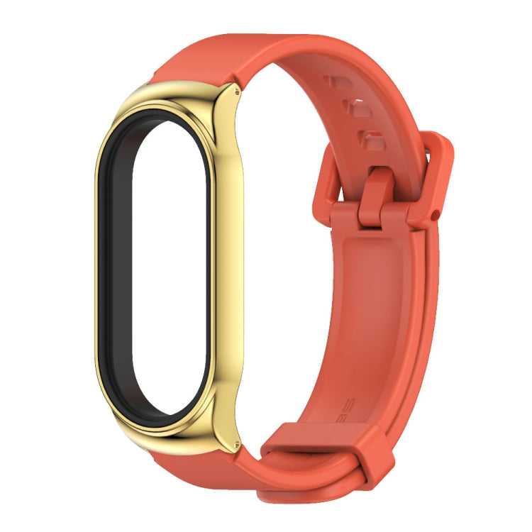 For Xiaomi Mi Band 7 / 7 NFC MIJOBS CS Metal Case + Silicone Watch Band(Orange Gold) - Watch Bands by MIJOBS