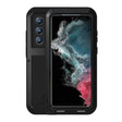 For Samsung Galaxy S22 Ultra 5G LOVE MEI Metal Shockproof Waterproof Dustproof Protective Phone Case(Black) - free shipping - PMC TechLife - Order now!