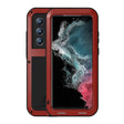 For Samsung Galaxy S22 Ultra 5G LOVE MEI Metal Shockproof Waterproof Dustproof Protective Phone Case(Red) - free shipping - PMC TechLife - Order now!