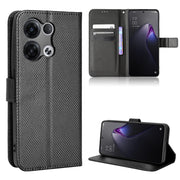 For OPPO Reno8 Pro Diamond Texture Leather Phone Case(Black)
