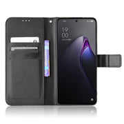 For OPPO Reno8 Pro Diamond Texture Leather Phone Case(Black)