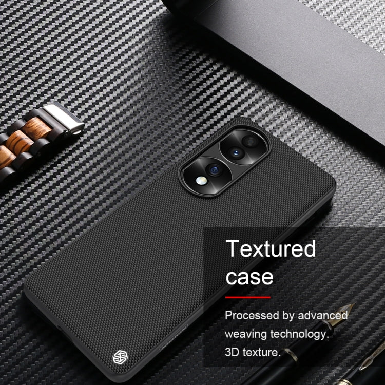 For Honor 70 Pro/70 Pro + NILLKIN 3D Textured Nylon Fiber TPU Phone Case(Black)