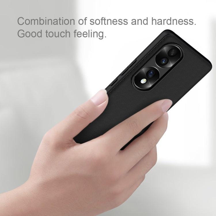 For Honor 70 Pro/70 Pro + NILLKIN 3D Textured Nylon Fiber TPU Phone Case(Black)