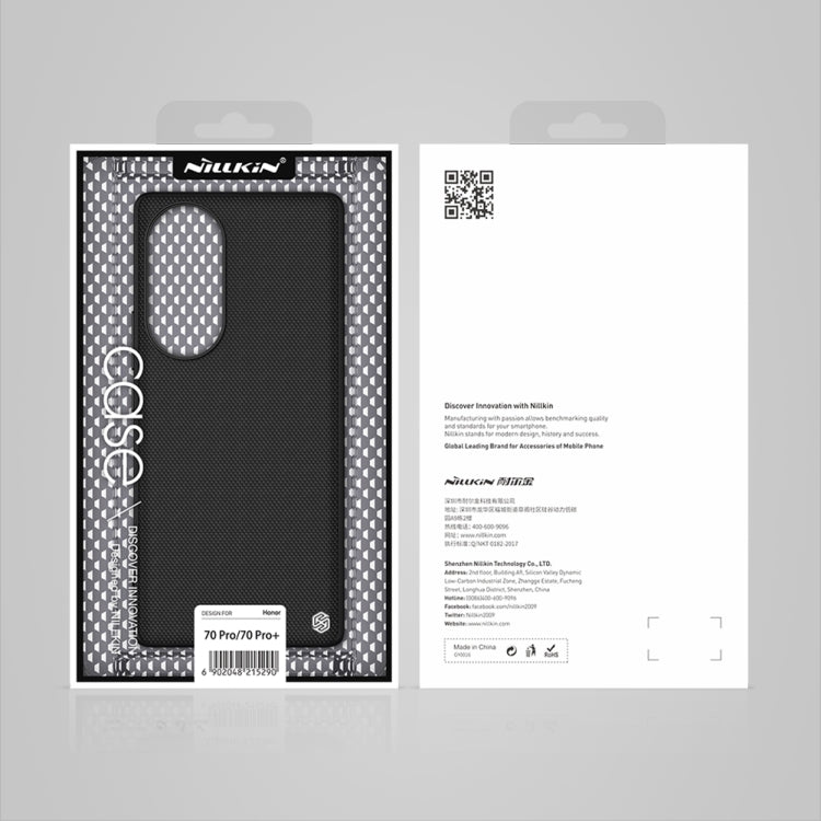 For Honor 70 Pro/70 Pro + NILLKIN 3D Textured Nylon Fiber TPU Phone Case(Black)