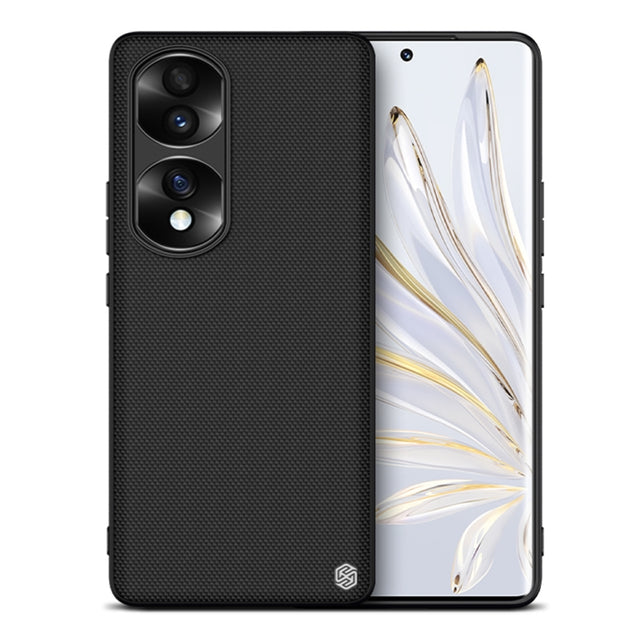For Honor 70 Pro/70 Pro + NILLKIN 3D Textured Nylon Fiber TPU Phone Case(Black)