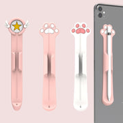 Stylus Silicone Magnetic Cartoon Pen Holder For Apple Pencil 1/2(Pink Cat Paw)