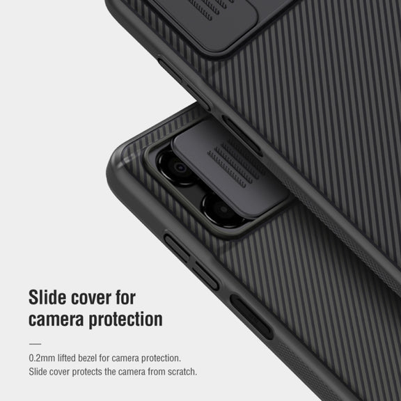For Xiaomi Poco M4 5G NILLKIN Black Mirror Series Camshield PC Phone Case(Blue)