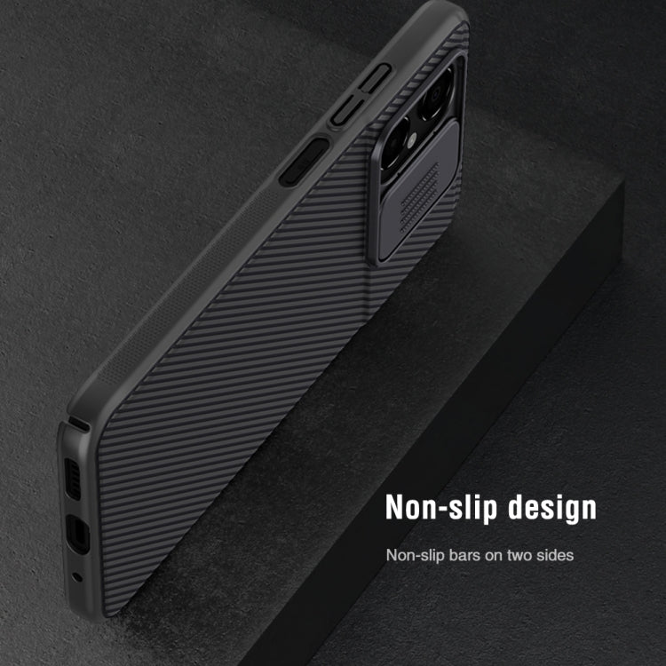 For Xiaomi Poco M4 5G NILLKIN Black Mirror Series Camshield PC Phone Case(Blue)