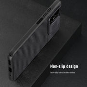 For Xiaomi Poco M4 5G NILLKIN Black Mirror Series Camshield PC Phone Case(Blue)
