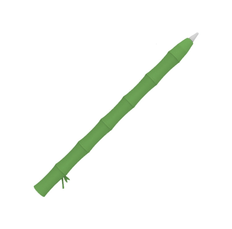 Bamboo Liquid Silicone Gel Stylus Pen Protective Case For Apple Pencil 1(Light Green)