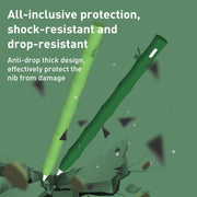 LOVE MEI Bamboo Liquid Silicone Gel Stylus Pen Protective Case For Apple Pencil 2(Light Green)