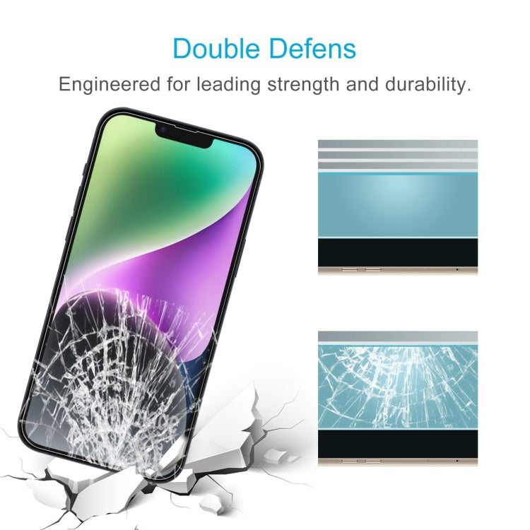 For iPhone 14 Plus 10pcs 0.26mm 9H 2.5D Tempered Glass Film