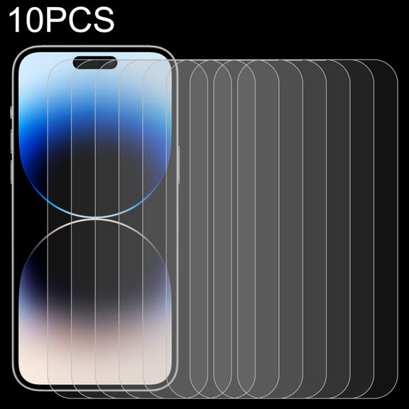 For iPhone 14 Pro 10pcs 0.26mm 9H 2.5D Tempered Glass Film